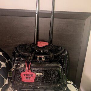 Kathy Van Zealand Croco Overnight Bag